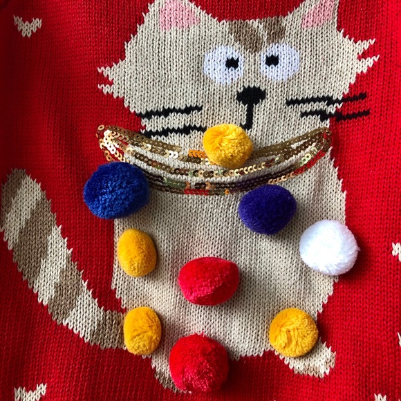 Little Girls Sweater with Pom Pom Design 🥰 - Picture 3 of 4